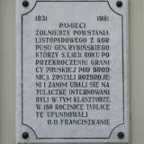 Brodnica. Tablica pamiątkowa.