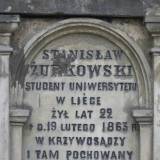 Inskrypcja ku czci Stanisława Żurkowskiego.