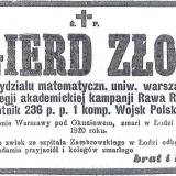 Nekrolog Olgierda Złotego.