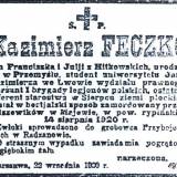 Nekrolog z "Kuriera Warszawskiego" z września 1920 r.