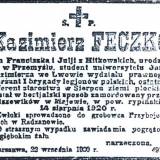 Nekrolog z "Kuriera Warszawskiego" z września 1920 r.