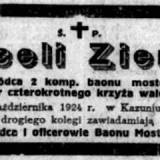 Nekrolog kpt. Marcelego Ziemskiego.